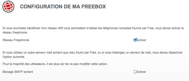 config freebox