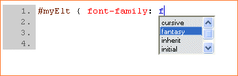 autocompletion