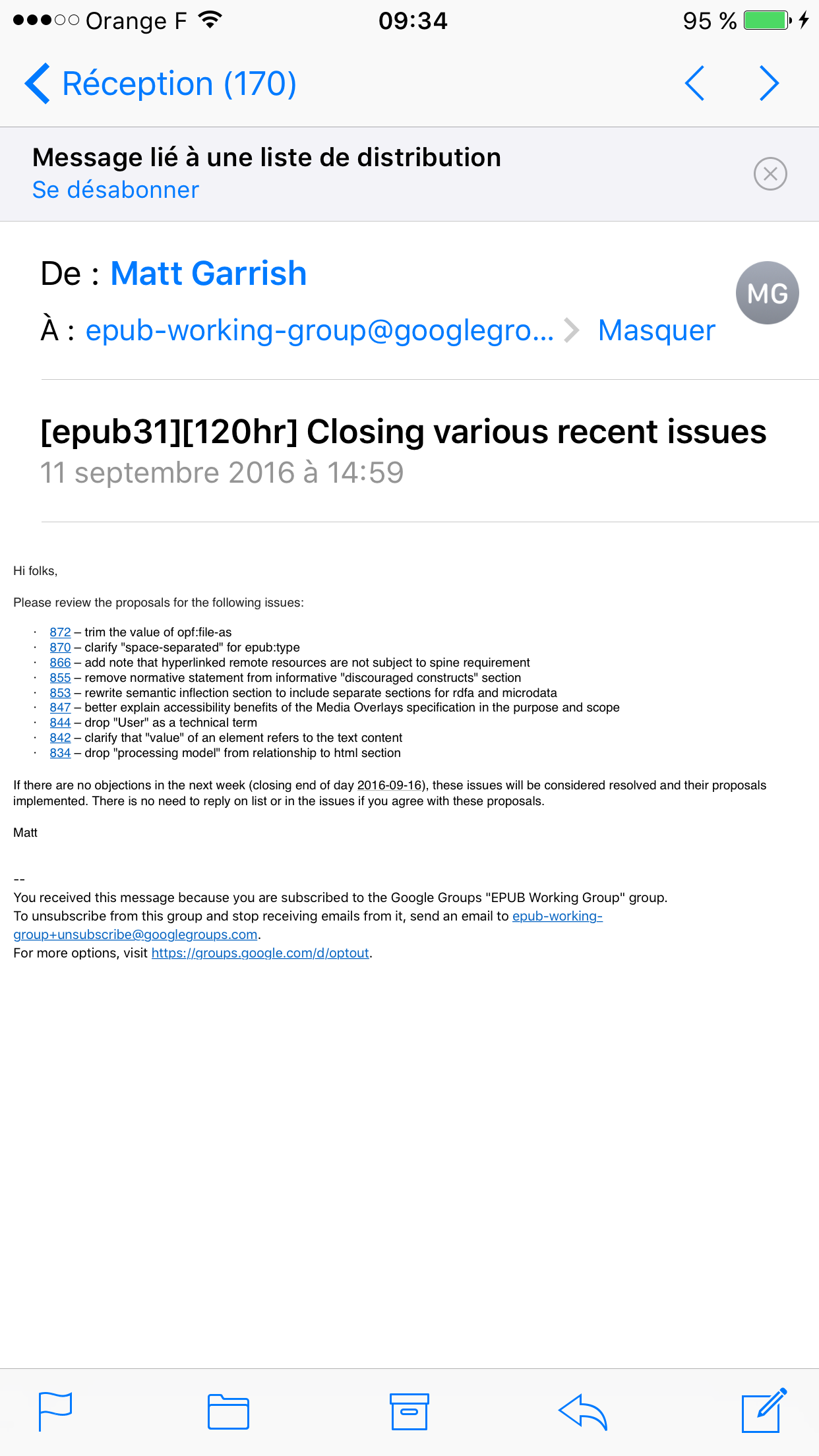 standalone email iOS10