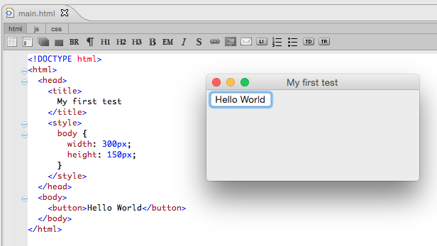 First test screenshot