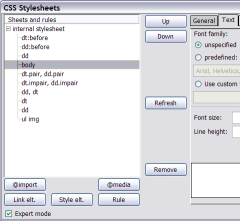 CSS editor